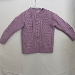 Crewcuts Lilac Cable Knit Sweater